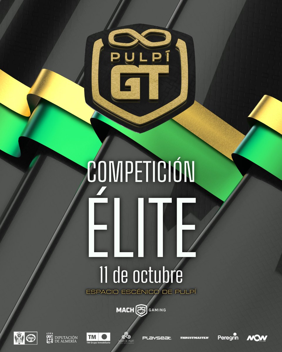 Mach25Gaming's tweet photo. 🏆 COMPETICIÓN ÉLITE | #GTPulpí

El máximo nivel competitivo del GT Pulpí 2026. Los mejores pilotos del panorama se lo juegan todo el 11 de octubre a UNA SOLA CARRERA 🤯

¿Quieres competir o necesitas más info? Comenta ÉLITE 👇

#GranTurismo7 #SimRacing https://t.co/PlCJLF5GnG