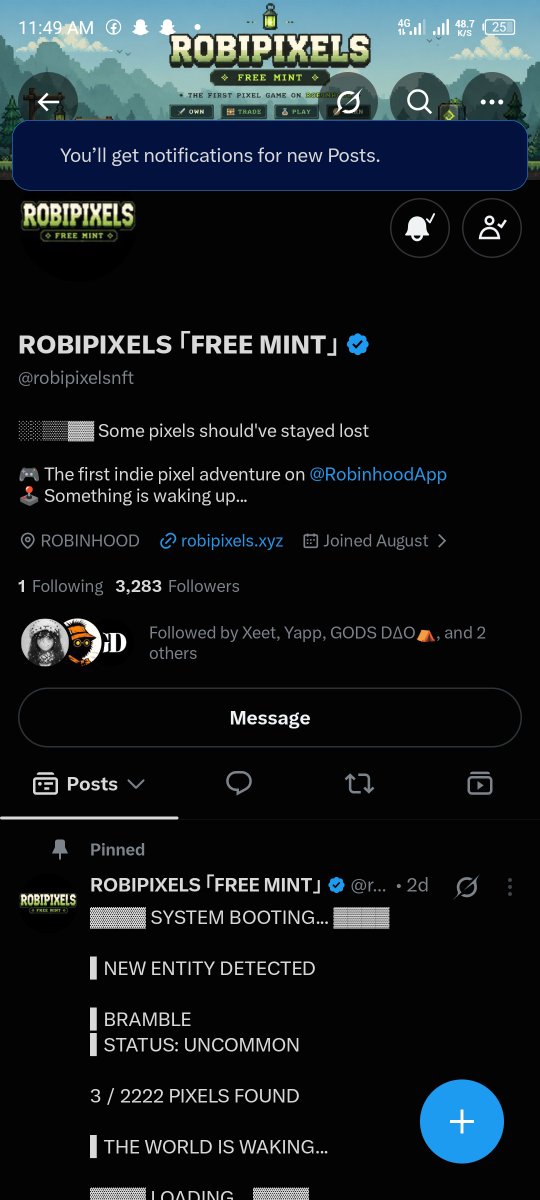 chidelight21's tweet photo. @Gods_Dao0 @RobinhoodApp @robipixelsnft @ccurex77443 
0xa0b12444522991a0c162d384128911e0222058a6 https://t.co/CzMsZiV9e5
