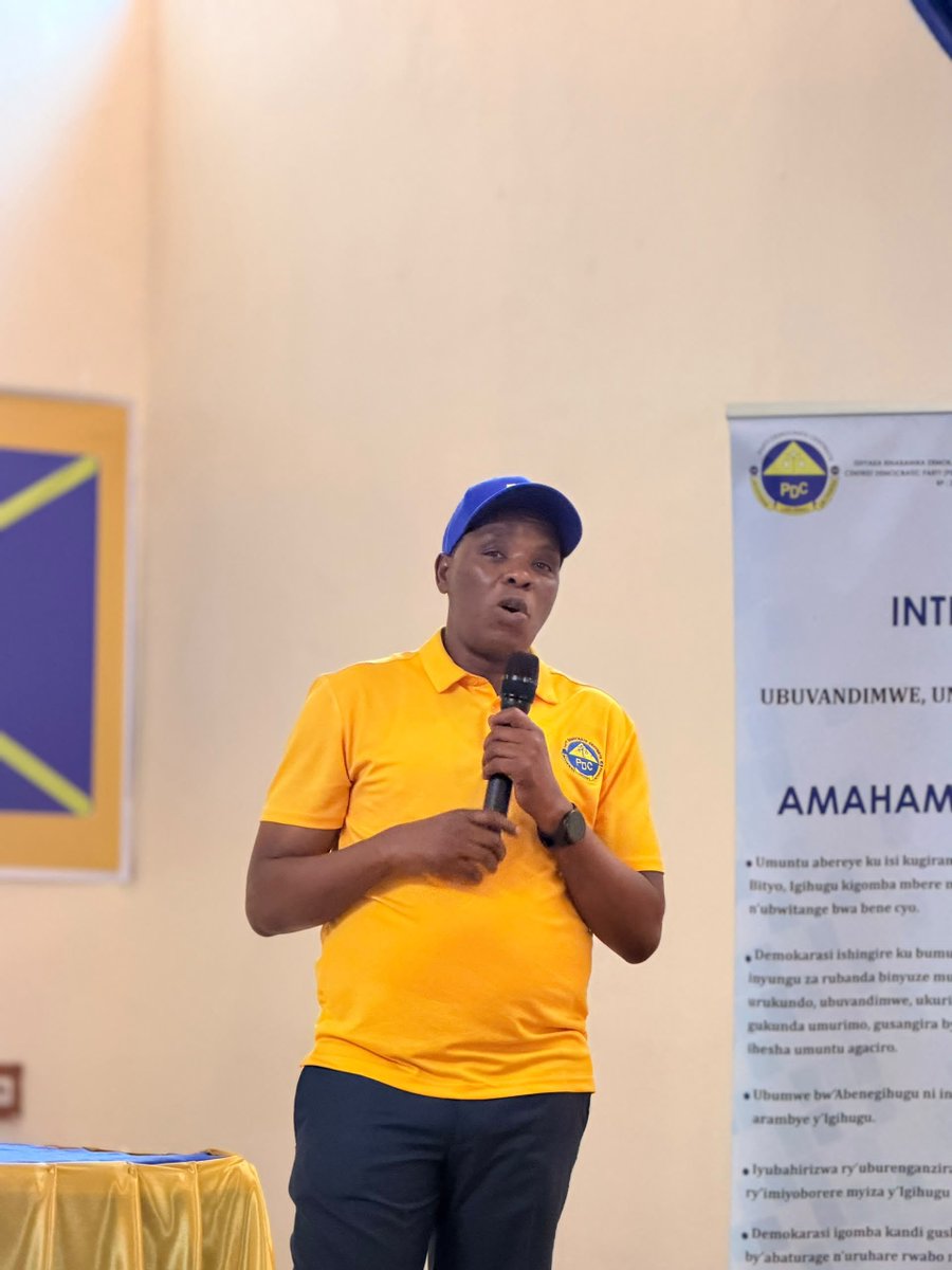 PdcRwanda's tweet photo. Kuwa 09.08.2026 Kongere y'ishyaka @pdc_rwanda yateraniye mu mujyi wa Kigali. Haravugururwa amategeko shingiro ya PDC, hanashyirweho abayobozi b'ishyaka mu nzego zitandukanye. @NFPO_Rwanda https://t.co/uPJgASJYtM