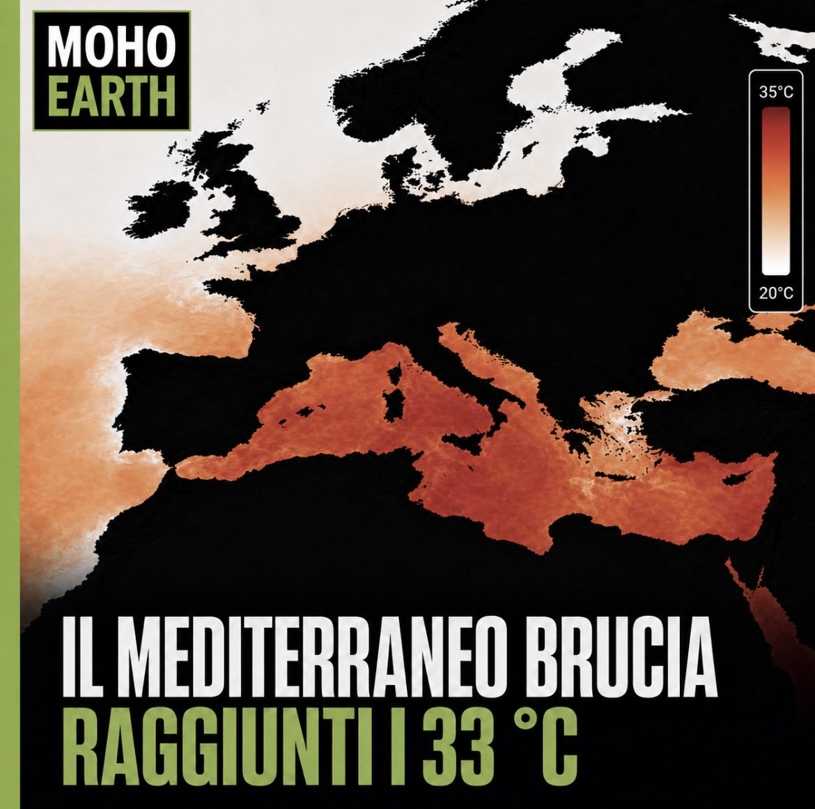MohoNetwork's tweet photo. Il caldo non è più un’eccezione: sta diventando la nuova geografia dell’Europa. 🌍🔥 https://t.co/EwyKyR7Fr0