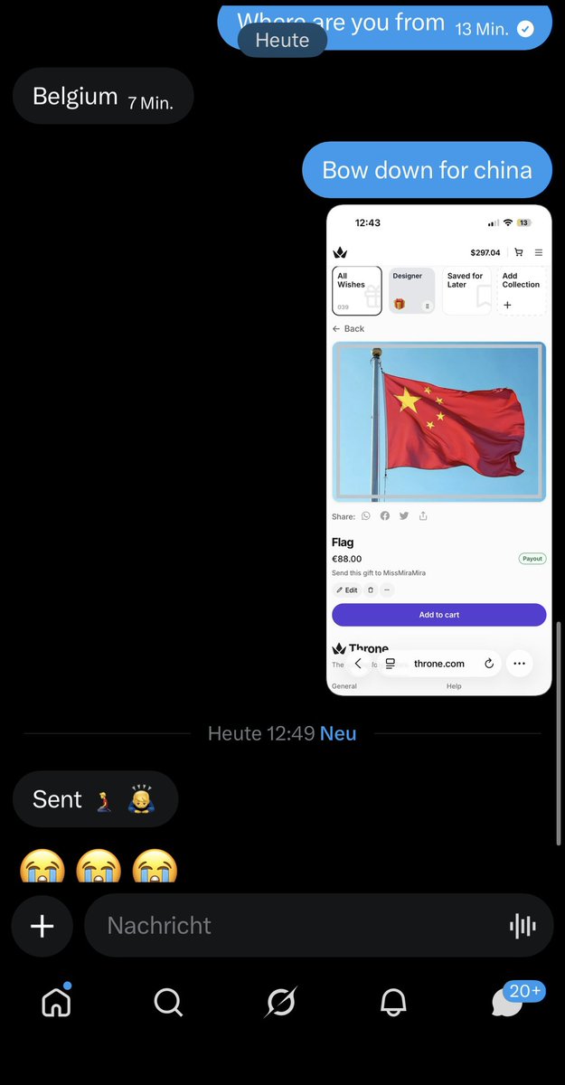 MiraFindom's tweet photo. 😂😂😂 who else wants to bow down to china https://t.co/hb86zFl8ov