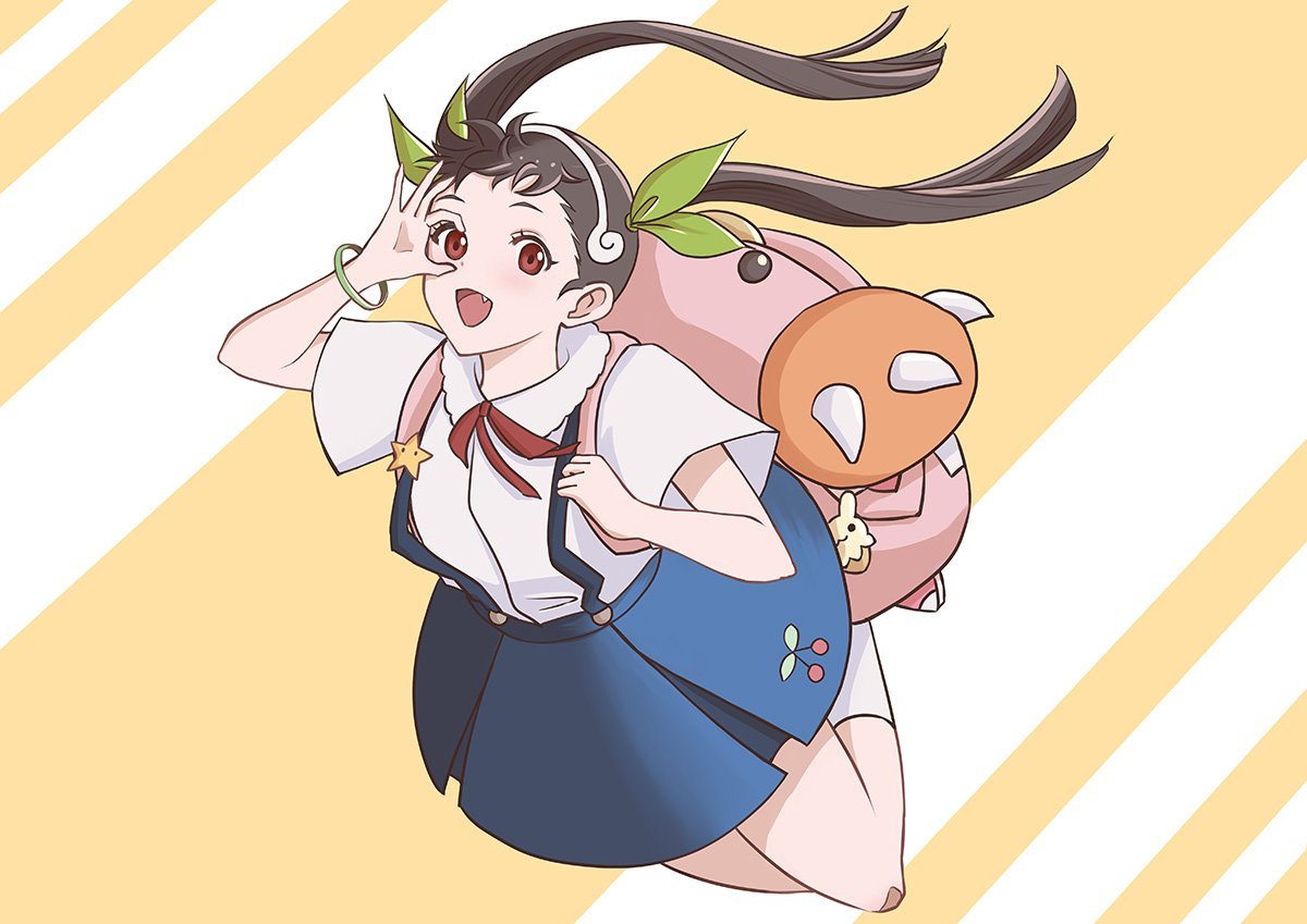 freusan's tweet photo. Today is Hachikuji Mayoi Day because Hachi is 8 and Ku is 9 in Japanese, and it's 8/9 today

Go celebrate the beloved snail god by participating in the tag #噛み祭

The art below was illustrated by Emiri Katou, Hachikuji's voice actress, for the O&amp;MS episode 13 end card! https://t.co/LV0DPrqNLw