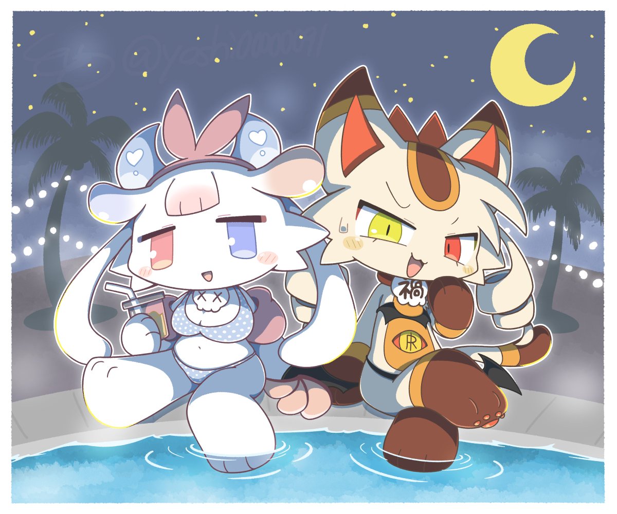 yoshi00000091's tweet photo. ナイトプール🌙✨ https://t.co/L12n7tMzJu