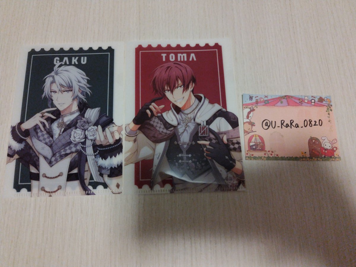U_RaRa_i709's tweet photo. 【交換】アイドリッシュセブン アイナナ VISIBLIVE TOUR "4WARD JOURNEY" 4J特典 ミニクリアファイル

譲》トウマ、楽
求》天、悠

郵送または大阪8/29夜8/30昼公演手渡し
※お盆明け発送

楽へのお声がけには返信にお時間いただく可能性がございます。
検索からもお気軽にお声がけください。 https://t.co/rYLvthQ5h1