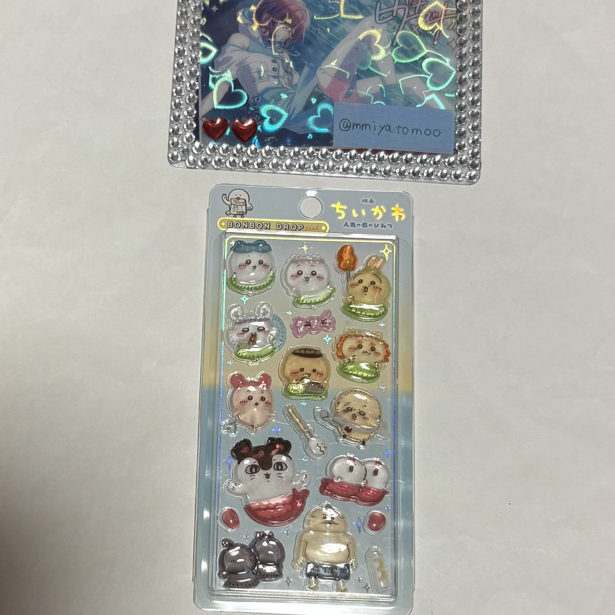 mmiyatomoo's tweet photo. 交換　ちいかわ　特典　ボンボンドロップシール　ボンドロ

求
セイレーン

譲
セイレーン、人魚　以外

郵送交換希望
キャラ以外は希望のキャラと纏めてお譲り可能です。（セイレーン1:他キャラと武器等など）
検索からでもお声掛け下さい。よろしくお願い致します。 https://t.co/pWIhgtAy3S