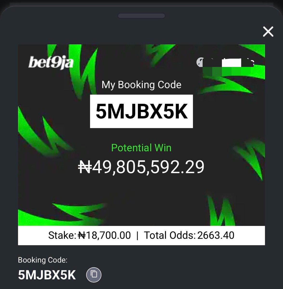 officialmoore7's tweet photo. Early Kickoff 

5MJBX5K - 7 
5MJ9XNJ - 7

#Bet9jaCode https://t.co/1CR4vZ0F0Y