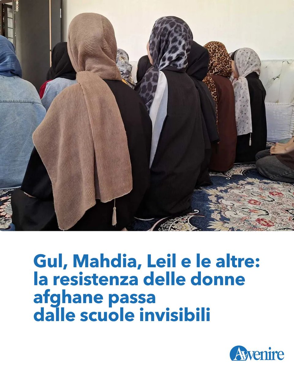 Avvenire_Nei's tweet photo. Cinque anni esatti dopo il ritiro degli Occidentali, in Afghanistan l’istruzione femminile è vietata; un gruppo di insegnanti, però, non cede. Dopo la chiusura della prima esperienza, sostenuta anche da “Avvenire”, continua a far studiare in segreto 900 giovani 
Continua a leggere il reportage della nostra Lucia Capuzzi che fa parte della serie "Guerre dimenticate"
https://t.co/pgw4hRfzvi