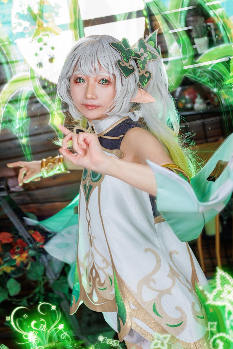 Ao_0051's tweet photo. 痛くしちゃうかも🌿

⚠︎Cosplay / genshin / Nahida https://t.co/hBcDXfr1PG