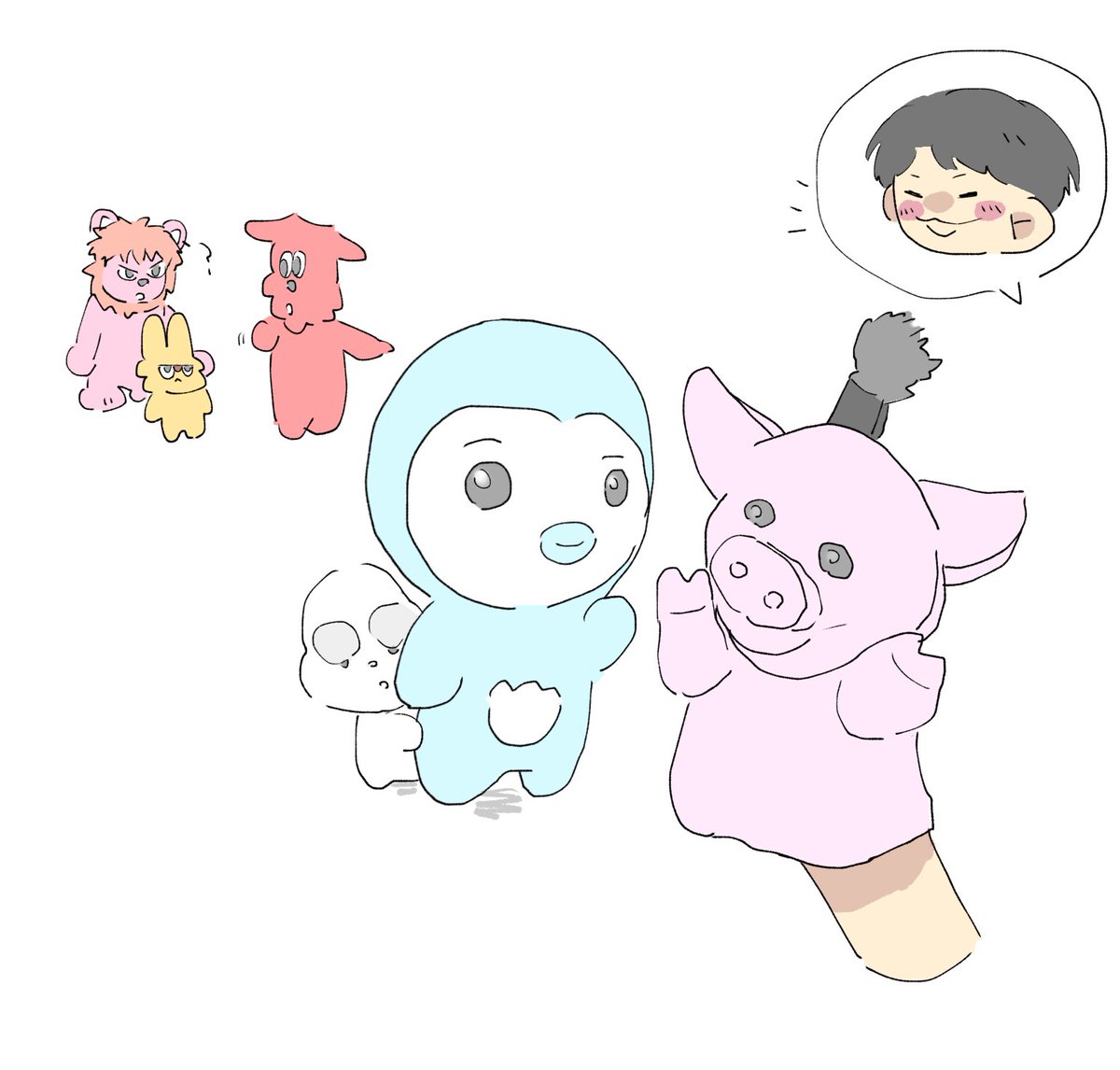 hako_mil's tweet photo. 新たな友達......？

#みるきーずお絵描き部 https://t.co/EG0gk9yYJ5