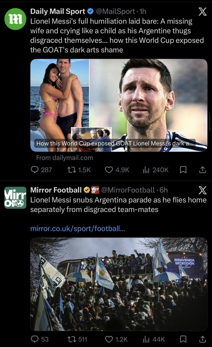breathMessi21's tweet photo. They spread lies, hate and propaganda against a soul that only gave love to the game. May God make them answer for it one day https://t.co/upT3q7QIkQ