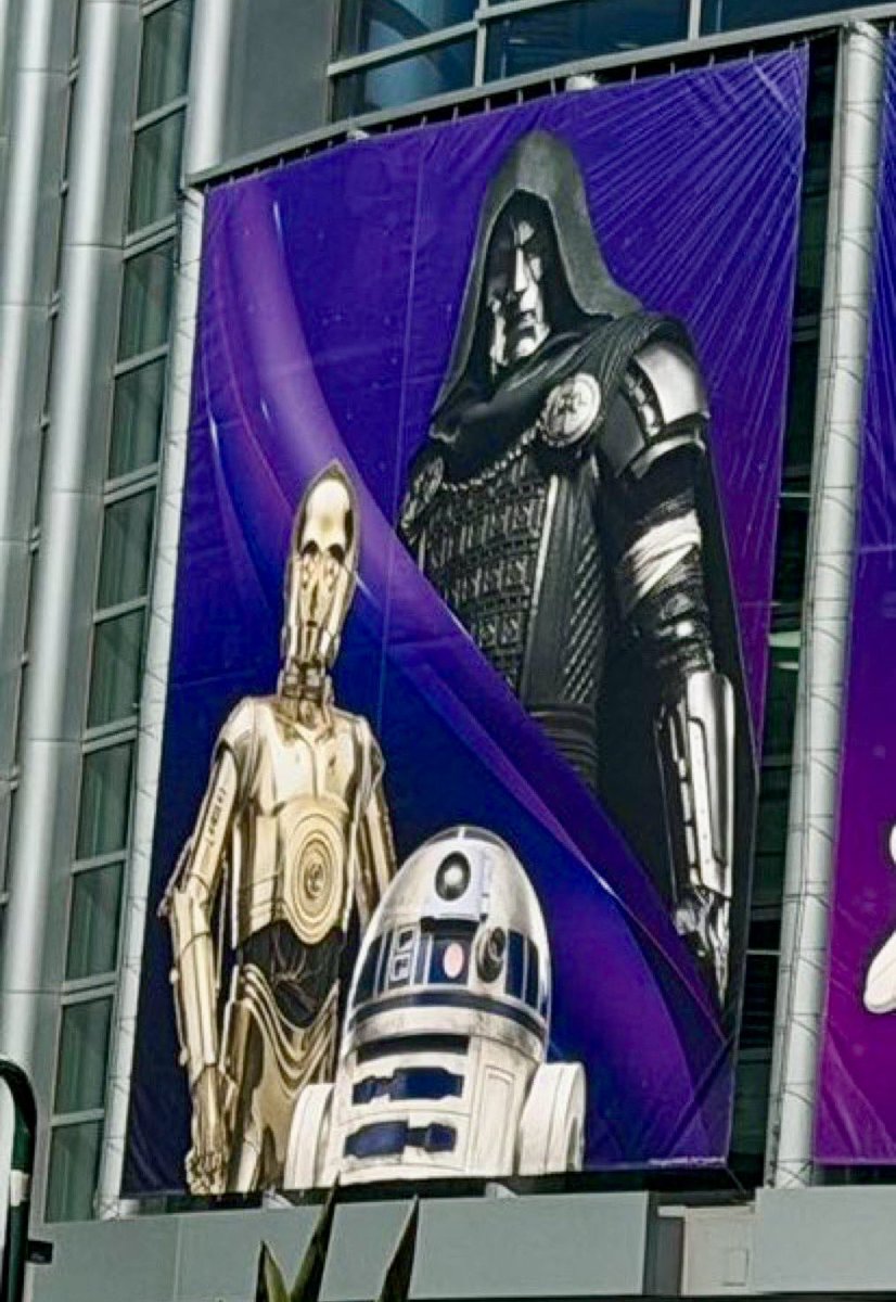 FTZNews1's tweet photo. Promotional banners for D23 in Anaheim showcase a new look at Doctor Doom from 'Avengers: Doomsday', alongside Rogue and Gambit from 'X-Men '97'.

The D23 event will take place from August 14 to 16.

#AvengersDoomsday #XMen97 #Marvel #D23 https://t.co/mZm5vMTxz2