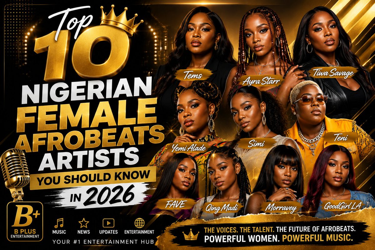 deegrin1994's tweet photo. Looking for the hottest Afrobeats songs of 2026? 🇳🇬🎶
I just published my latest article on B Plus Entertainment.
👉 Read the full list here:
🔗https://t.co/2mxJA6hwDf�
❤️ Like • 💬 Comment • 🔄 Share
Which song is your favorite? 👇🔥
B PLUS ENTERTAINMENT
🎵 Music | 📰 News | https://t.co/Nxk1JpUlrC