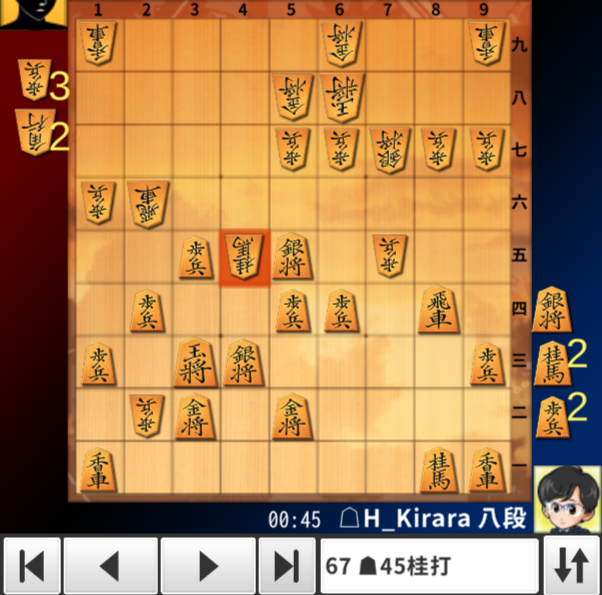 burstlinker0828's tweet photo. 【自玉は標的にならない場所へ行け】

王手を掛けられ、どこに逃げるかという場面。選択肢は複数ありますが、ここは☖34玉が最も安全な配置です。

ここに逃げれば角の王手はありませんし、２六の飛に走られることもありません。自玉は敵の標的にならない場所に向かうのが基本ですね。

#今日の将棋ウォーズ
