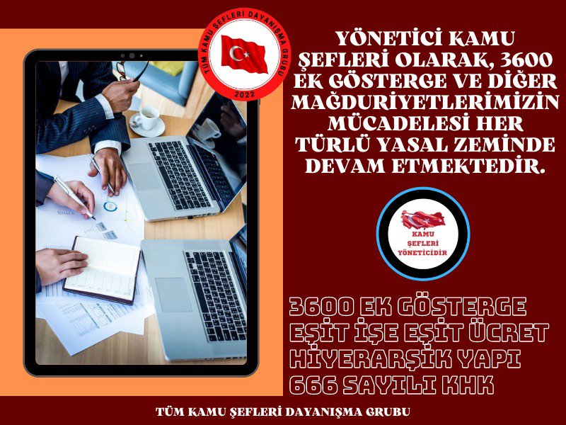 KamuSefleriD_G's tweet photo. 2800 ek gösterge yönetim hizmetleri sınıfında olan #TümKamuŞefleri nin layığı olamaz Arkasında yok sayılmayacak kadar önemli bir mağduriyet bırakan 3600 ek gösterge kamuyu yaralamıştır. Sayın @RTErdogan'ın verdiği 3600 sözünün acilen yerine getirilmesini bekliyoruz. @isikhanvedat https://t.co/pGbdBnqaol