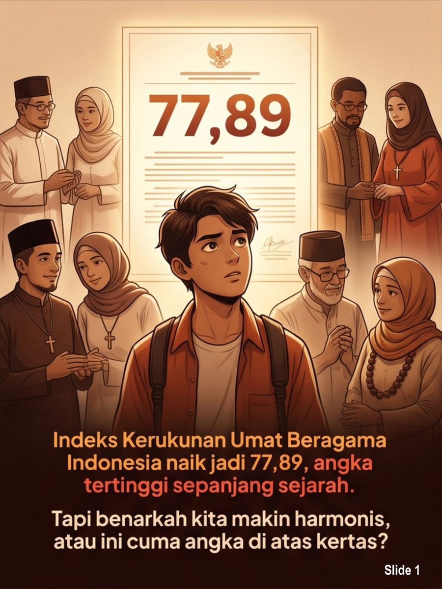 moderasikalbar's tweet photo. Indeks kerukunan umat beragama di Indonesia naik jadi 77,89, angka tertinggi sepanjang sejarah

#kritistanpamembenci
#tolakradikalisme
#akcayakhatulistiwa 
#kalbarbersatu https://t.co/dAMShC4m6s