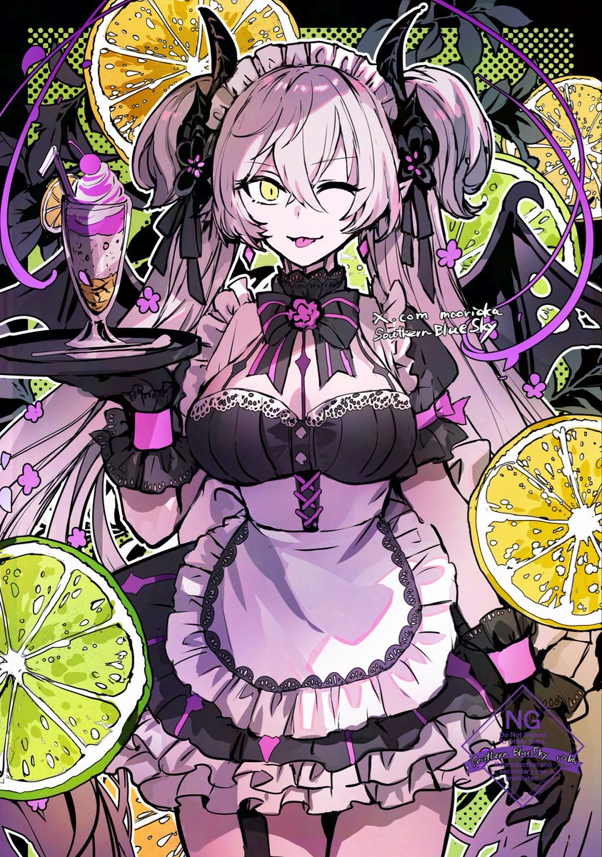 moorioka's tweet photo. メイドリリス

【C108新刊②線画集です】 https://t.co/kZILgATfKD