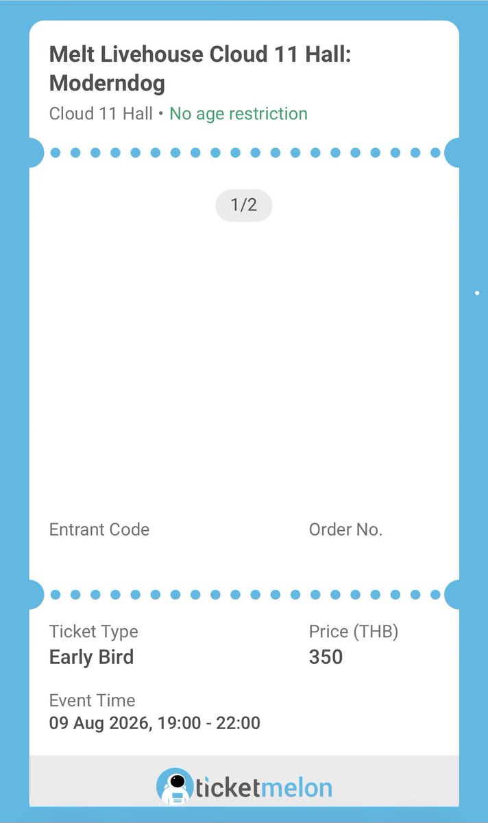 phobimin's tweet photo. ปล่อยบัตร #moderndog  2 ใบ 500 ค่าไปไม่ได้แล้วว #meltlivehouse https://t.co/guxrTBAA0s