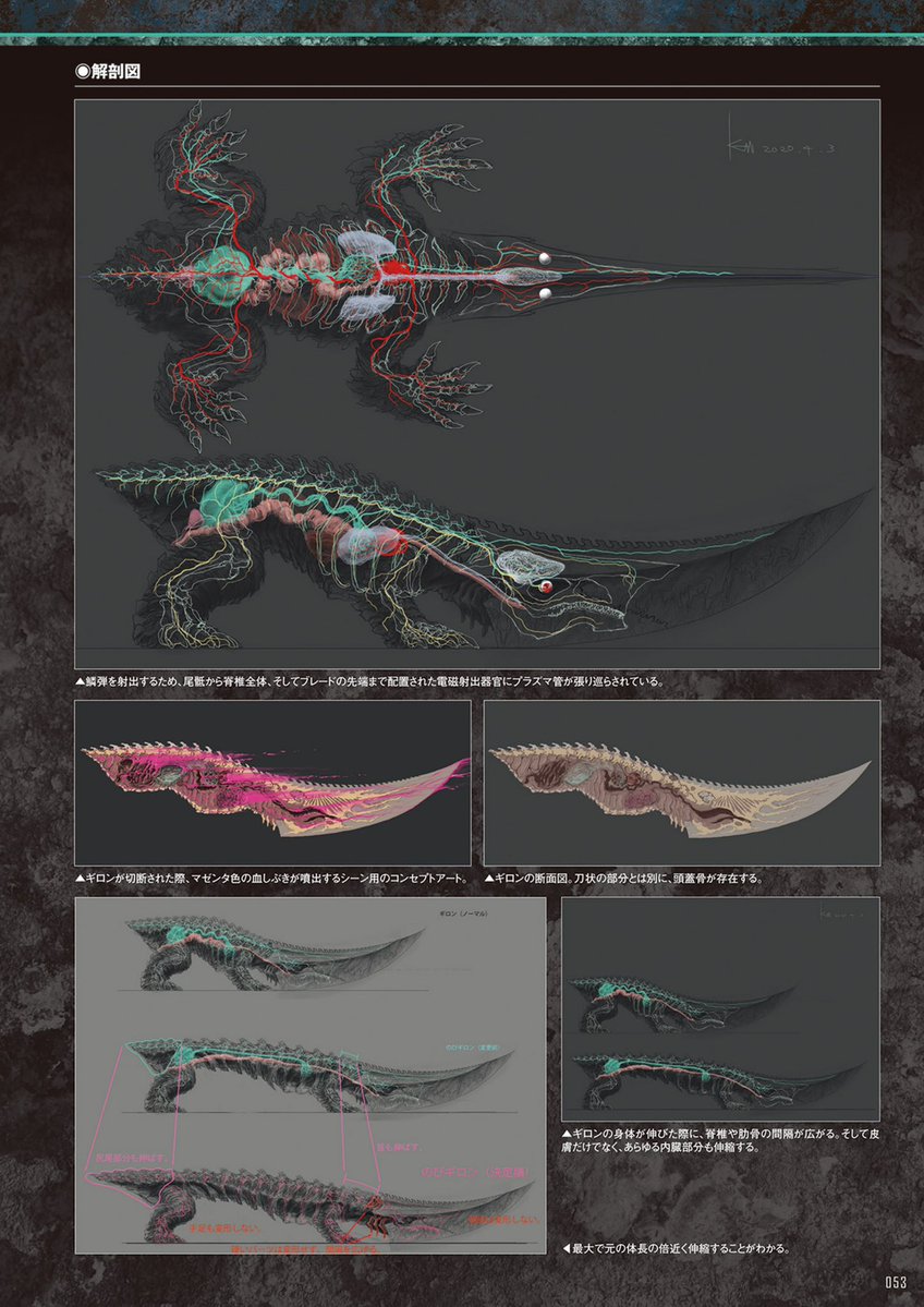 HowmanyWhy36227's tweet photo. Guiron  ギロン
Concept Art
Gamera Rebirth（2023）

(Part 1) CG Model, Design Sheet， Anatomy Diagram, Maquette

GAMERA Rebirth Official Setting Materials Collection（Part 10）

#Gamera #ガメラ #kaiju #Godzilla https://t.co/aJz1bBPSPf