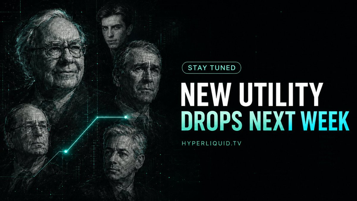 HyperliquidTV's tweet photo. Next week, a new utility drops on https://t.co/z92yDbO5Wb, built to help you see what others miss.

Stay tuned.

Hyperliquid

$HYPE https://t.co/CgPiG07wox