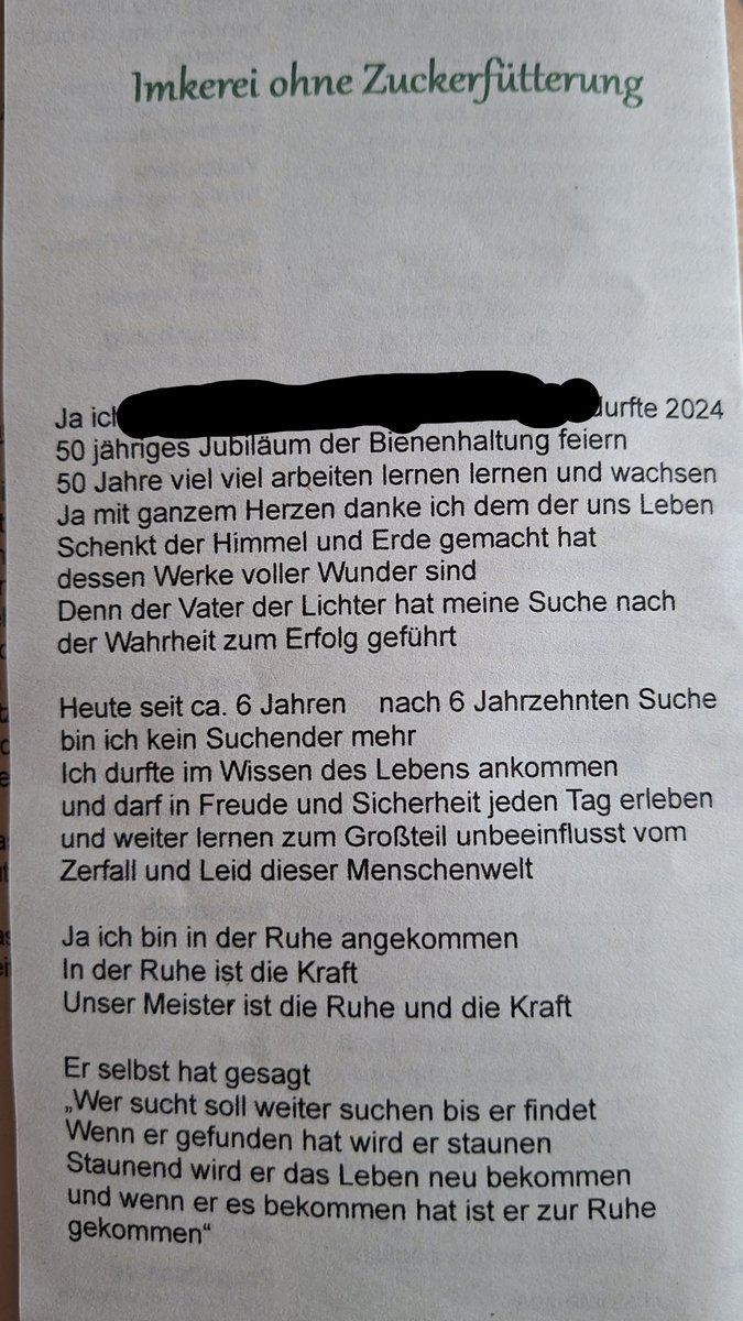 Huchmampf1's tweet photo. Haben gestern bei einem Typen Honig gekauft, weil er seine Bienen nicht zufüttert, sondern nur den Überschuss abschöpft. Beim Bezahlen gabs einen Flyer.

Hätte ich den vorher gesehen, hätte ich nichts gekauft.
Herrje! https://t.co/V4ZpydyMbu