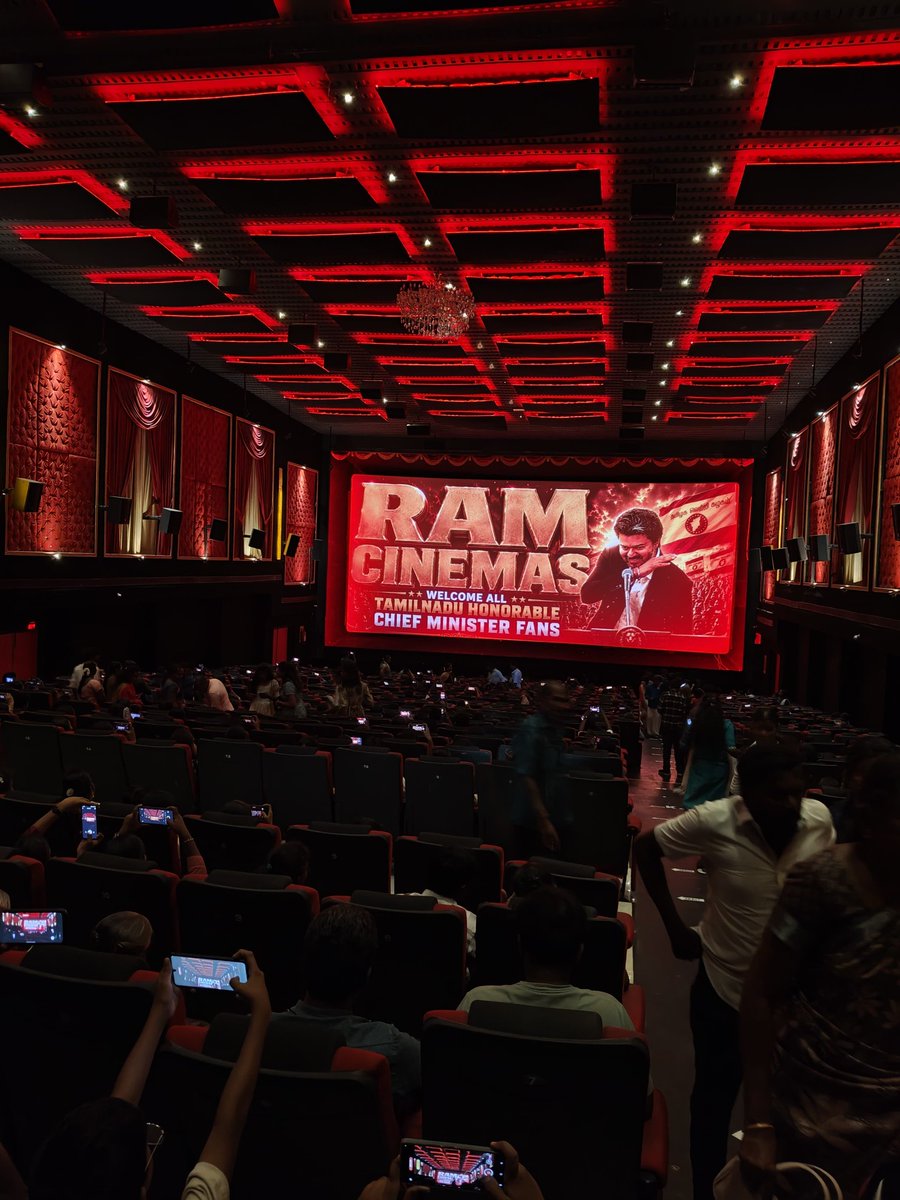 RamCinemas's tweet photo. #JanaNayaganInRamCinemas Today Matinee show was filled with Full of Family Audience ✨️✨️
As Usual our #Thalapathy Boxoffice Takeover 💥💥 https://t.co/NPSiK1auUe