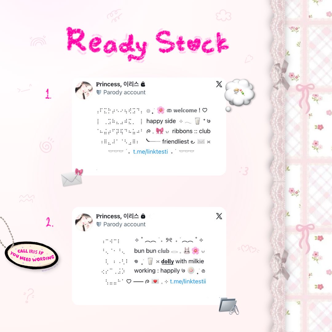wordinh's tweet photo. ⠀
𝘩𝘦𝘭𝘱 retweet 𝘥𝘦𝘢𝘳  ♡%

🎀🥛  freshly made  ..  < PINNED WORDING >  🌸  hanya dengan 5.500 koin aja kamu udah dapet pinned imut!  🍧  scrollie kebawah 'tuk cek koleksi lainnya  💌

t  :  #bealanja rs ready stock https://t.co/Gdkg4Goz1Z