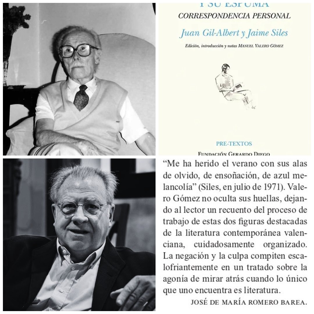 JdMRomeroBarea's tweet photo. @PreTextosLibros @MondeDiploEs @martacamnu @LaCasaEncendida El #tiempo y su #espuma #GilAlbert #JaimeSiles #Correspondencia #ManuelValero @PreTextosLibros #FundaciónGerardoDiego Mi reseña en @MondeDiploEs #Agosto2026♥️@eldispensario @altiempode @viercame @ComprensLectora @HMeoro @Filologandopod✨#ComparteCultura 🎉 https://t.co/6ibTYZLHze https://t.co/2svi6OcBV6