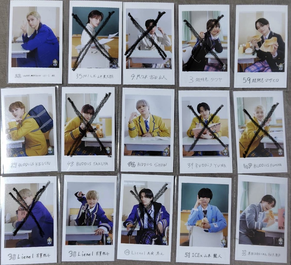 cocontalo's tweet photo. EBiDAN THE LIVE 2026 15th Anniversary ミニフォト トレカ 隣の席セット 交換 古川 マサヒロ KEVIN SHOW 芳賀 山本 桜木 志村 武藤 MORRIE

【求】1枚目
【譲】2-3枚目(当方分求は買取検討可)

8/14エビライ 8/19エビミュ栄 手渡し
郵送(3枚目は8/14以降郵送可)
(友人分は手渡し優先)

当方分最優先 https://t.co/IJJiX38jRQ