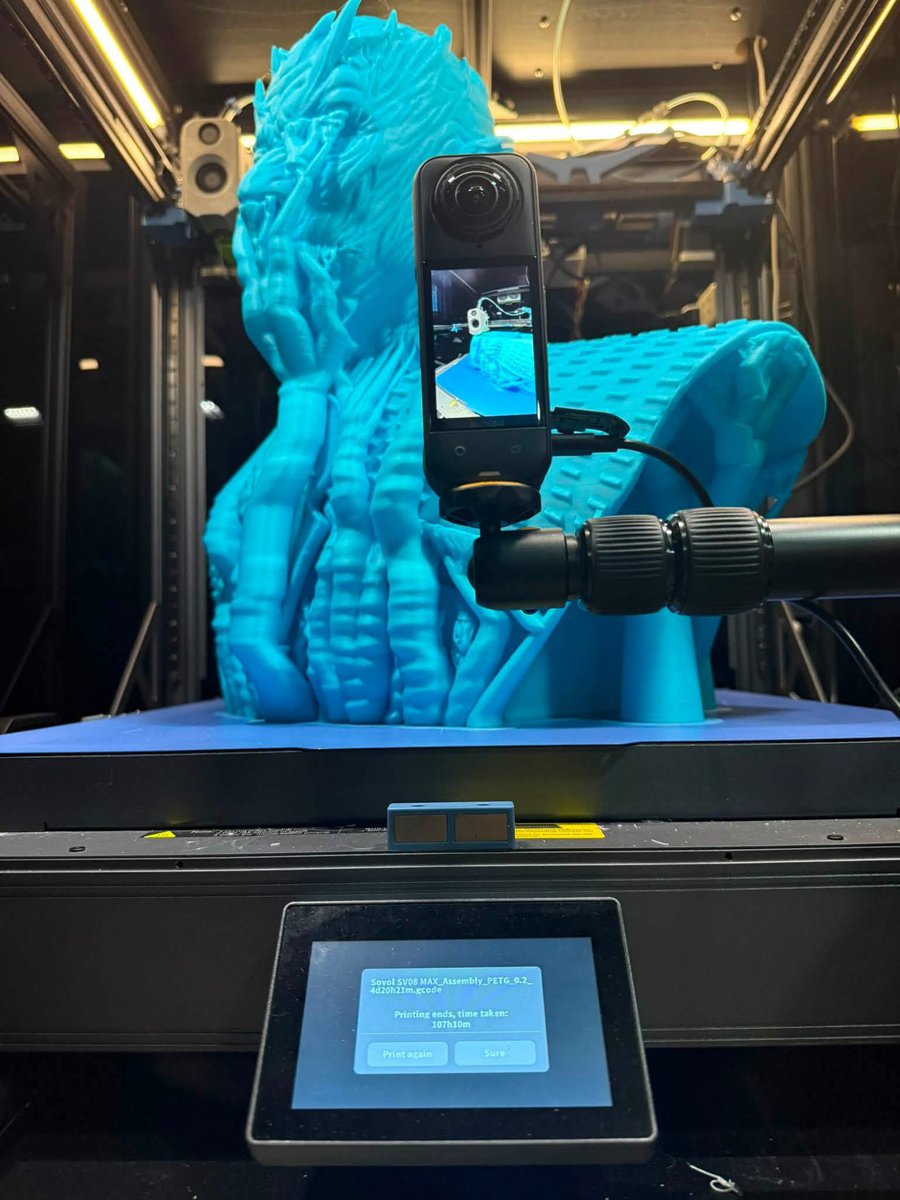 Sovol3d's tweet photo. After a long battle — 4 days, 11 hours straight. No errors. Just persistence. That's the Max way. 💪🖨️
#SV08MAX #SovolCommunity https://t.co/3THBkZaEhm