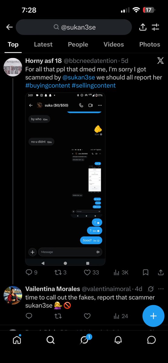 skislumper2313's tweet photo. @sukan3se Scammer beware buyers #buyingcontent https://t.co/wCpAu8hK9O
