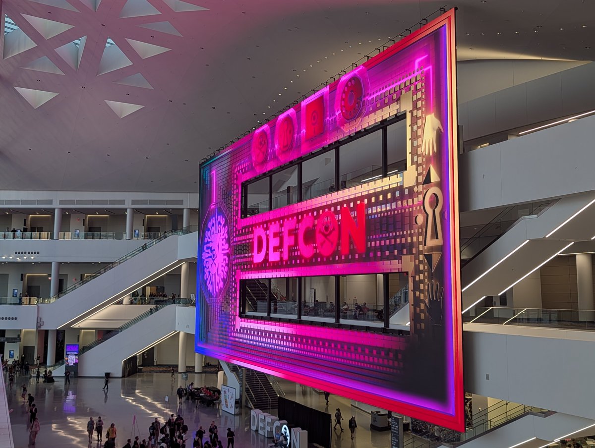 hackerfantastic's tweet photo. I had a great time at #defcon34 - enjoyed the conversations, demos, talks and various sub events the con is about. Thank you @defcon &amp; DT. 👍 https://t.co/7oCZE4MfQr