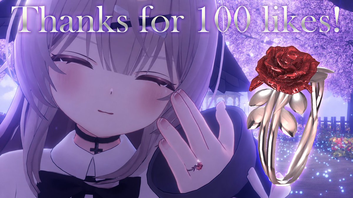 kohaku_3d's tweet photo. お陰様で『Minimal Rose Ring / シンプルな薔薇の指輪』の商品が100いいねを超えました！
お迎えしてくださった方々ありがとうございます🌹🌹

無料配布中ですのでこの機会にぜひDLして、お手元に薔薇の花を添えてあげてください✨✨✨

これからもどんどん新商品を出していくので、ぜひショップのフォローもお願いします！

#kohaku_3d #虚珀廊 #VRChat #booth_pm #アクセサリー #3D装飾品 #期間限定 #無料