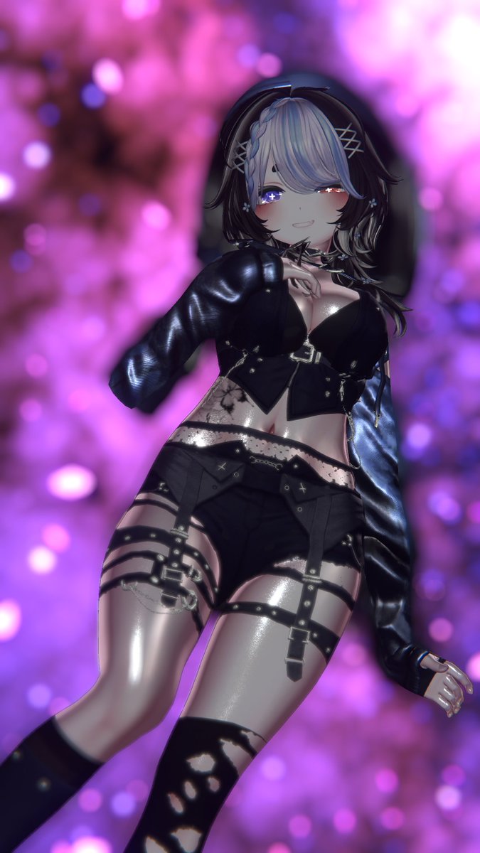 tayuta_vrc's tweet photo. きせったを使ってBAD HOODを非対応の萌ちゃんに着せたやつ結構いいのだ
綺麗なワールドと相性良くていい感じのだ
#eden_labs #SAV_AGE #moe3D https://t.co/JgX3DnsxiK