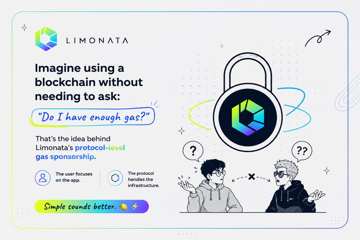 littleboyy_1's tweet photo. Imagine using a blockchain without needing to ask:

“Do I have enough gas?”

That’s the idea behind Limonata’s protocol level gas sponsorship.

The user focuses on the app.

The protocol handles the infrastructure.

Simple sounds better. 🍋⚡

Want to know more about what's limonata is building? 

Theres lots more this blockchain is building check it out yourself.

X:- @LimoDev