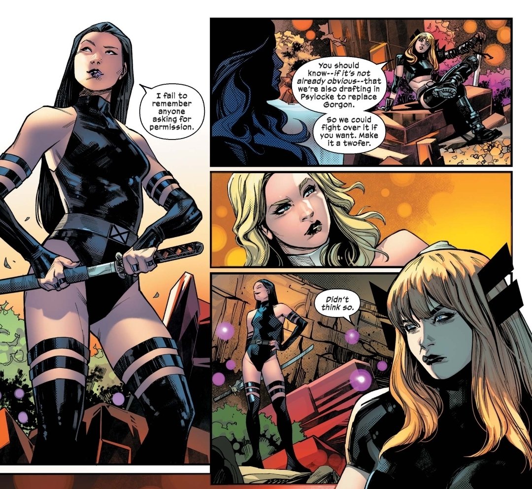 steppingdisks's tweet photo. Remembering when Psylocke joined with Cyclops, Bishop, and Magik as a Krakoan War Captain (Inferno #1) https://t.co/FNxiiyCUxS
