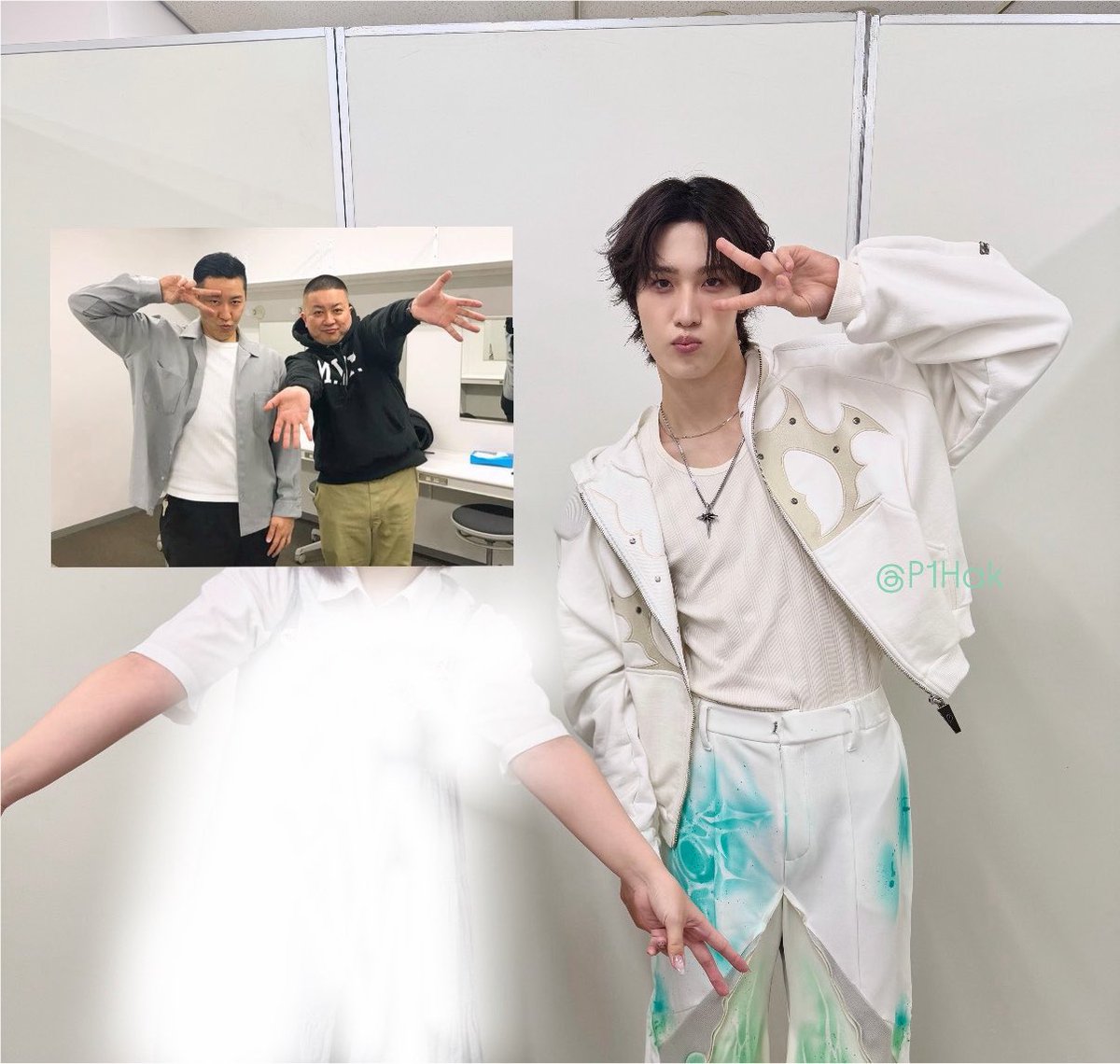 p1Hak's tweet photo. まさかの偶然長田の顔してて奇跡すぎ
あと立ち位置逆で焦った♬ https://t.co/dga2cs3ClP