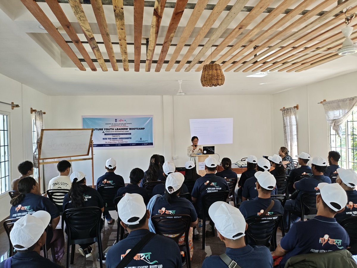 Nyksccpur's tweet photo. Moment of Future youth Leaders’s Bootcamp under the initiative of My Bharat, Churachandpur,Manipur https://t.co/LTag7MzS8Q