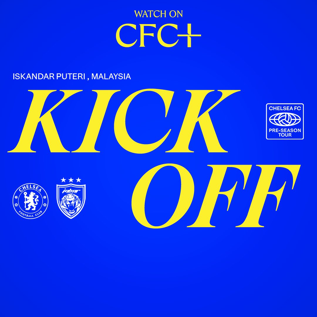 ChelseaFC's tweet photo. We're underway!

Watch LIVE on CFC+ ⤵️

🔵 0-0 🔴 [1]