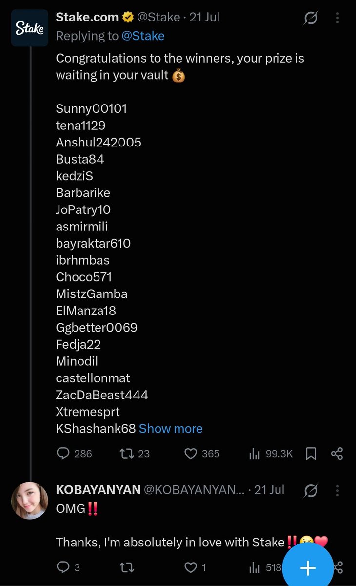 PrimeEmpireDXB's tweet photo. Dear @StakeEddie ,  
I’ve been playing on @Stake for 7 years, wagered hundreds of millions, never won a single raffle or giveaway (and honestly never cared), never watched a stream, and I barely even bother collecting my own bonuses.  

But what happened yesterday needs a real clarification from you.  

How on earth does a fake account with only 5 replies manage to win three major Stake giveaways?  1st 1/20, 2nd 1/5, and finally 1/1. !!

Do you have any idea what the mathematical probability of that is?  
It’s like someone winning the lottery three times in a row while blindfolded… then casually asking for a fourth ticket “just in case.”  

Don’t get me wrong, I know you’re an honest guy.  
But somebody clearly did something very wrong… and didn’t even have the decency to make it look clean.