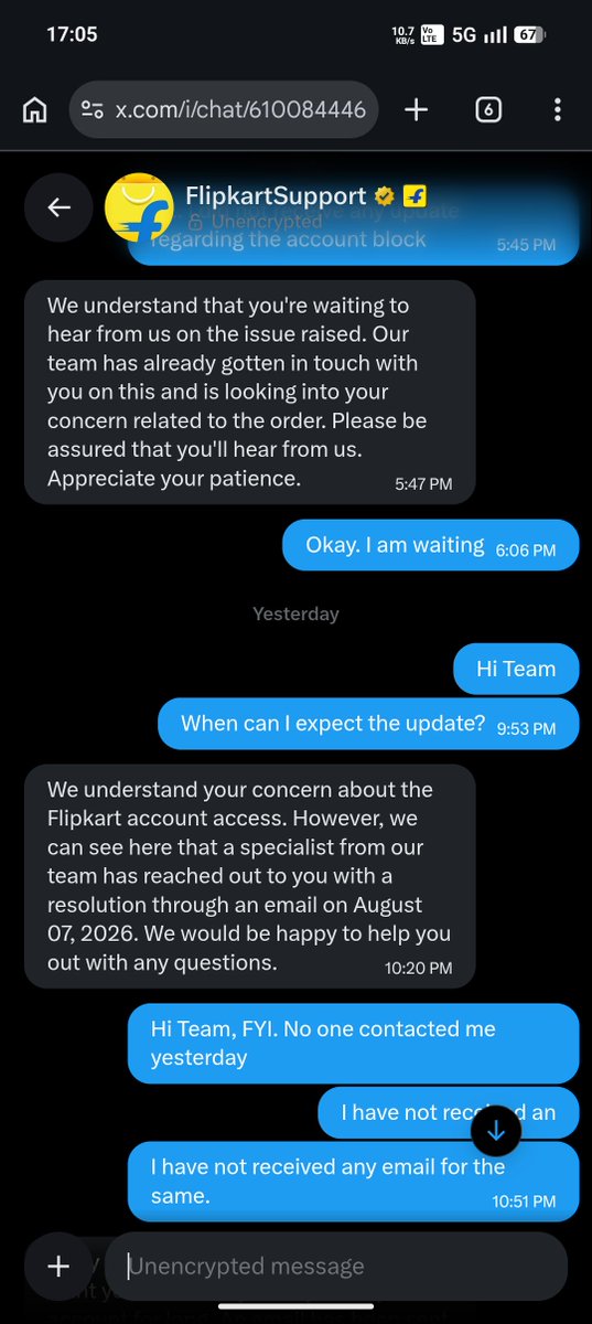 imvittal's tweet photo. @flipkartsupport Hi @flipkartsupport @Flipkart 

What kind of response this? I have not received any email. I need my account back or my ordered invoices. https://t.co/BqgfasPJ2W