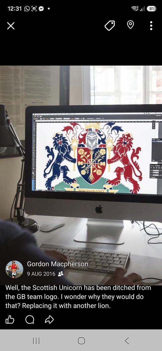 Starshaddow's tweet photo. Still annoys me. Picture on left from 2016, when the Scottish Unicorn was removed from the GB team logo. Looking at the old logo on the right, you can see why. The Scottish Unicorn is chained, so it can't escape. Scotland the colony! 😡 https://t.co/wuaHfUDHIR