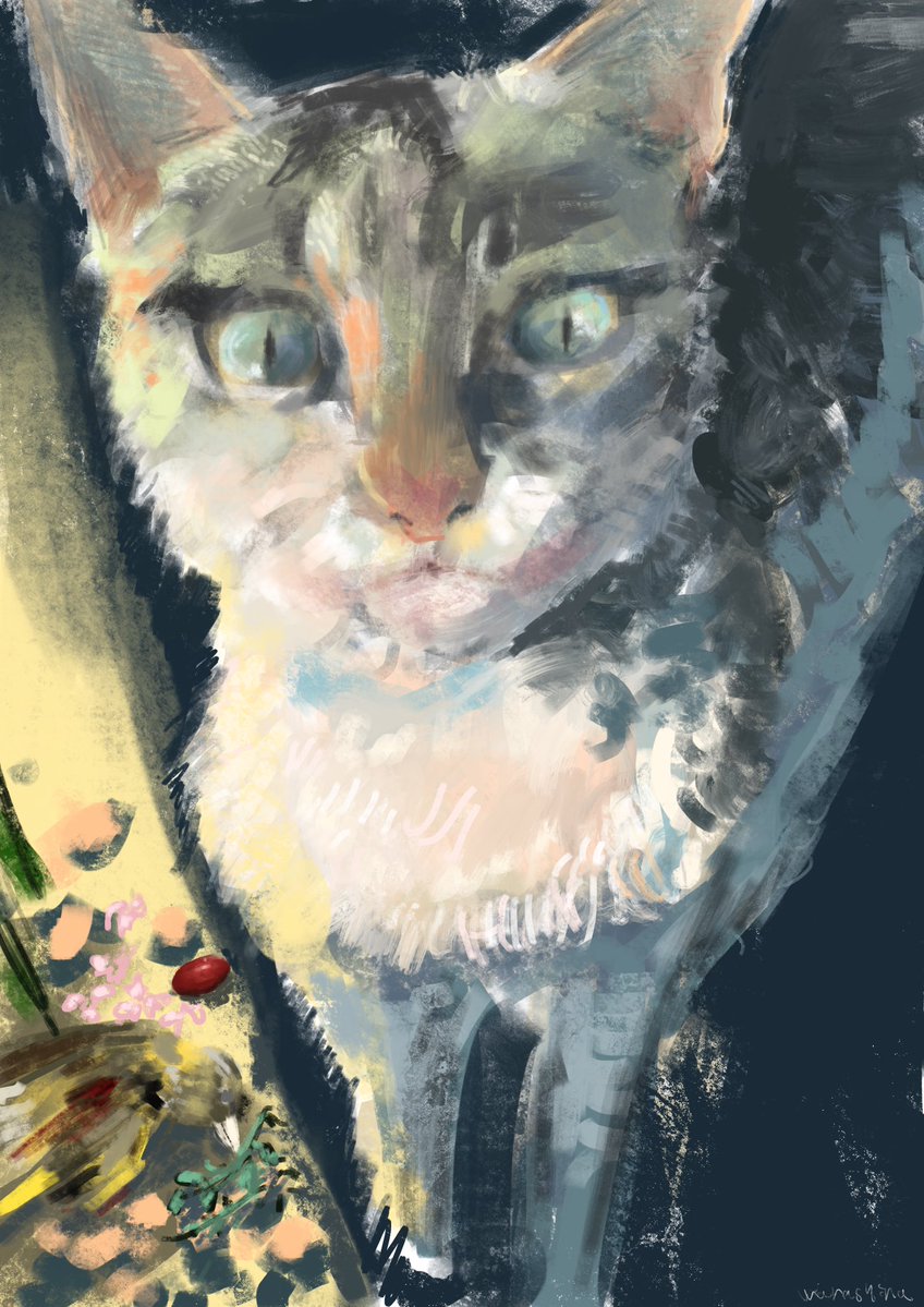8810wara's tweet photo. #絵描きさんと繋がりたい
#猫
#cat
#動物イラスト
#デジタルイラスト
#catart
#digitalpainting
#art https://t.co/ZUARKDdzxC