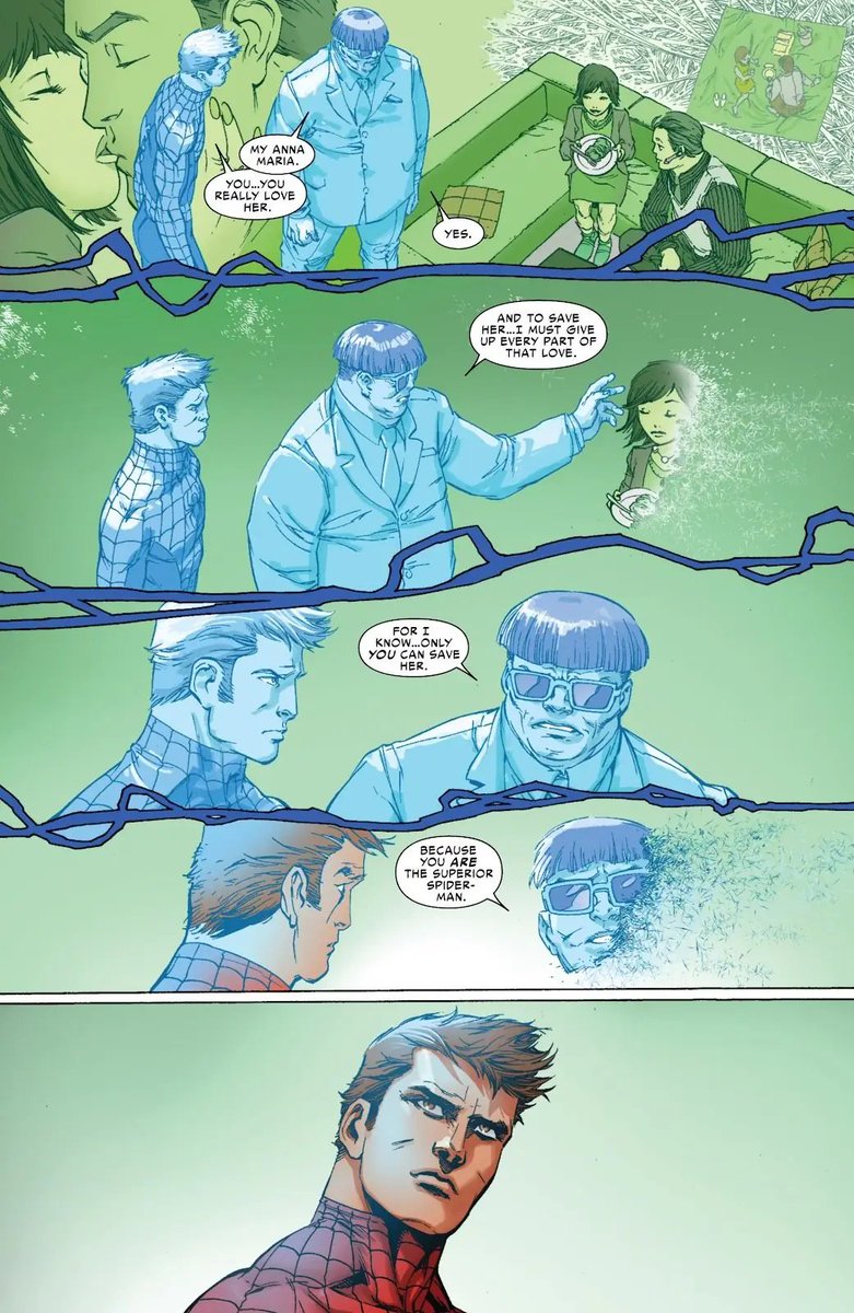 LilithOP4's tweet photo. The most misinterpreted line ever. Showing that not everyone can be Spider-Man is the best thing about Superior Spider-Man 

People downplay Peter Parker too much https://t.co/xPPa5C4QVn