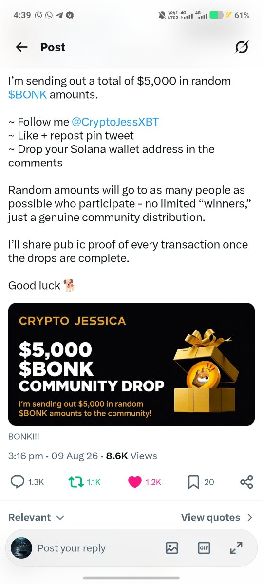 IceMan21950's tweet photo. @CryptoJessXBT @bonk_inu 9ak8ykUDoaD1Z9Edu7bBBxipEJu6sdPGv3QYmjjCQW48 https://t.co/a5zdNd8xYA