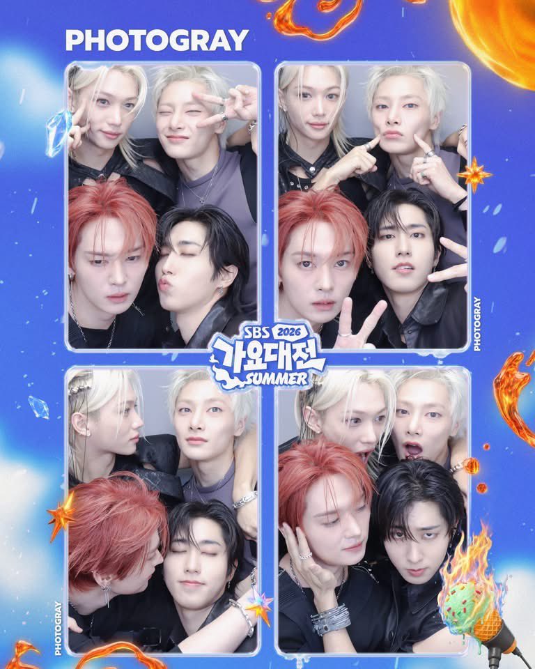 SBSNOW's tweet photo. 삶이 힘들 땐 2026 SBS 가요대전 SUMMER를 봐♥️
에어컨도 필요없어! 나는 가요대전 네컷만 있으면 돼 🫧 4.💫

💗비비(BIBI)
💗태용(TAEYONG)
💗Stray Kids(스트레이 키즈)

SBS <2026 SBS 가요대전 SUMMER>
☞ 8월 17일 [월] 오후 4시

#SBS #2026SBS가요대전SUMMER #SBS가요대전
#포토그레이 #PHOTOGRAY