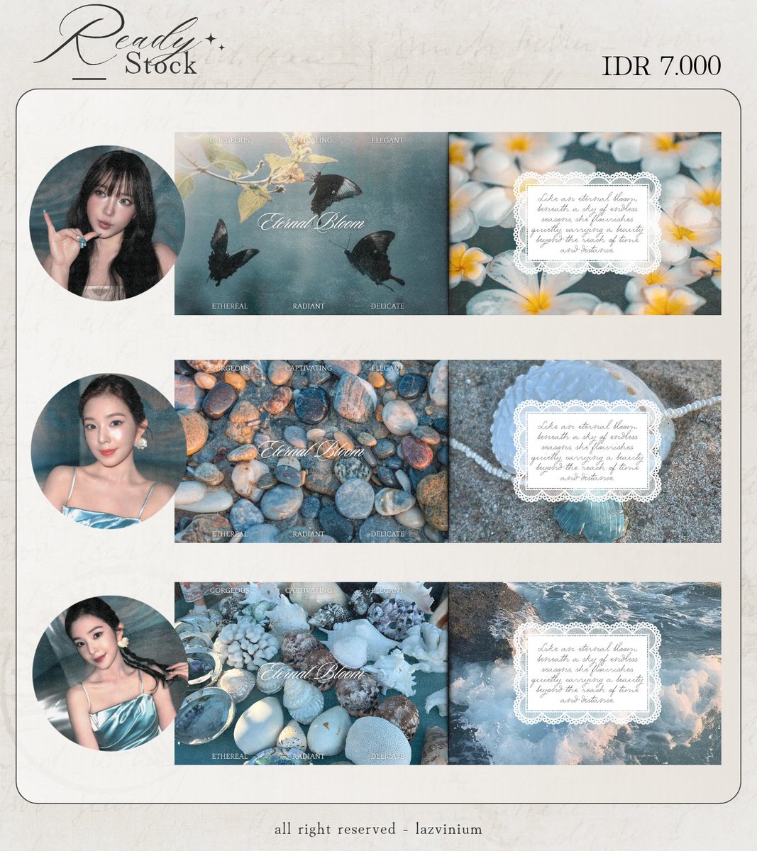 lazvinium's tweet photo. Help repost, thank you!

Haloo! Aku membawa 6 layout ready stock Red Velvet Yeri, Irene, Seulgi, Joy, dan Wendy yang bisa dijemput melalui DM atau telegram dengan harga yang tertera di pict dan free re-text yaa ♡

#bealanja https://t.co/ypng4ryEUd