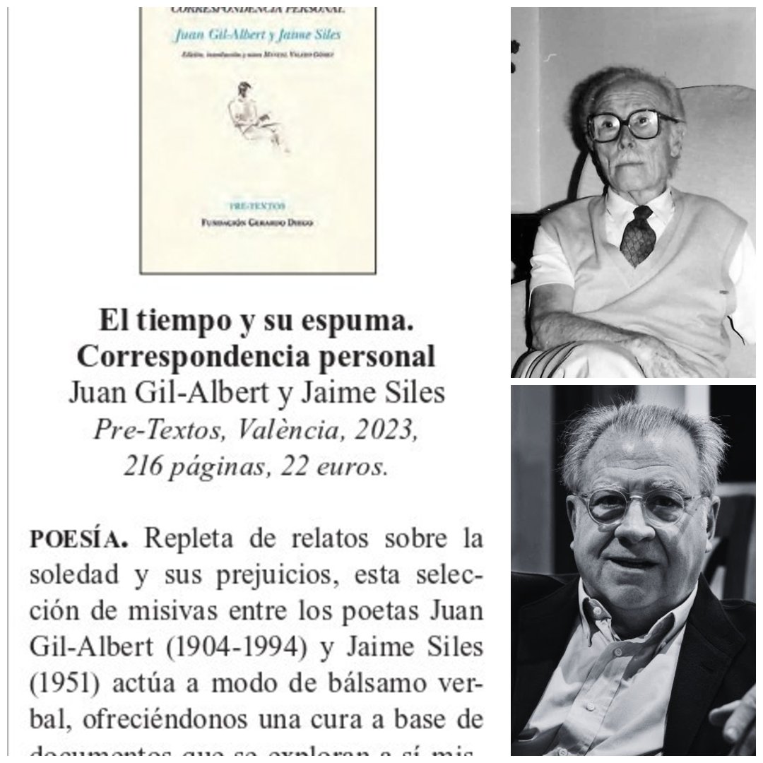 JdMRomeroBarea's tweet photo. @PreTextosLibros @MondeDiploEs @martacamnu @LaCasaEncendida “Somos dos crepúsculos – el mañanero, el vespertino – supongamos que de la misma belleza, distinta” #GilAlbert #JaimeSiles #Correspondencia @PreTextosLibros Mi #reseña en @MondeDiploEs👇@SAforismos @FFilologiaUS @DptoLitingnor @DelegaLitterae @AlveaAna https://t.co/6ibTYZLHze https://t.co/CRBZLddXkl