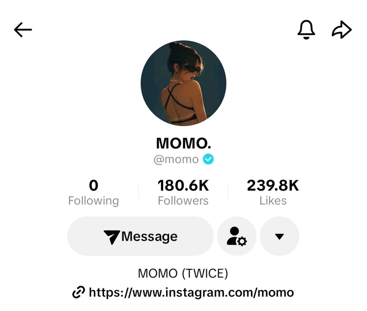 OLTSupport's tweet photo. 🚨 MOMO has opened her personal Tik Tok  and has surpassed 180k followers! https://t.co/Wo3vNNNRTn