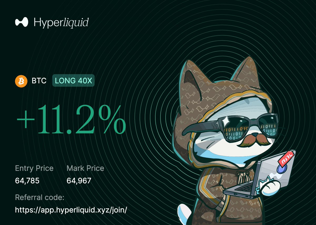shugwhite45's tweet photo. Trade $BTC perps on @HyperliquidX using my referral code https://t.co/e73XukAGrQ  and https://t.co/gCxYvTDUAz https://t.co/4HApjrIBg9