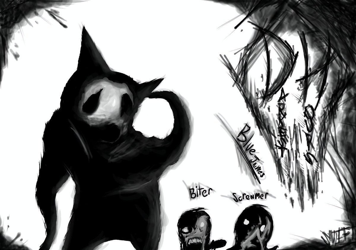 SwiftTheMoth's tweet photo. Drawing every darkest hours entity.
#7: Blue James
(And biter and screamer..)

#darkesthours #roblox #art https://t.co/hgx6j3GXse